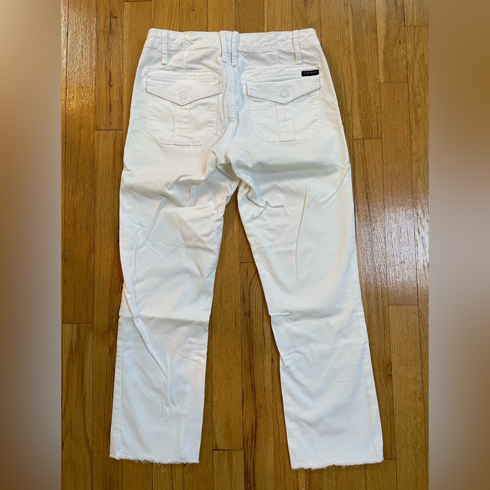 Women’s Sanctuary Peace White Cropped Straight Pants 25 ✨BRAND NEW✨ - Picture 4 of 9